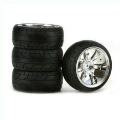 Duratrax 7-Spoke Chrome 10mm Off-Set ST, Radial (4)