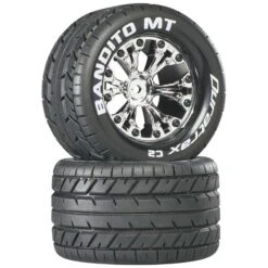 Duratrax Bandito MT 2.8" 2WD Mounted Rear Tires, Chrome (2)