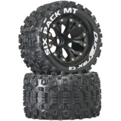 Duratrax Six-Pack MT 2.8" 2WD Mounted Front C2 Tires, Black (2)