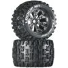 Duratrax Lockup MT 3.8" Mounted 1/2" Offset Tires, Chrome (2)