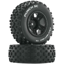 Duratrax Punch SC C2 Mounted Front Tires: Slash (2)