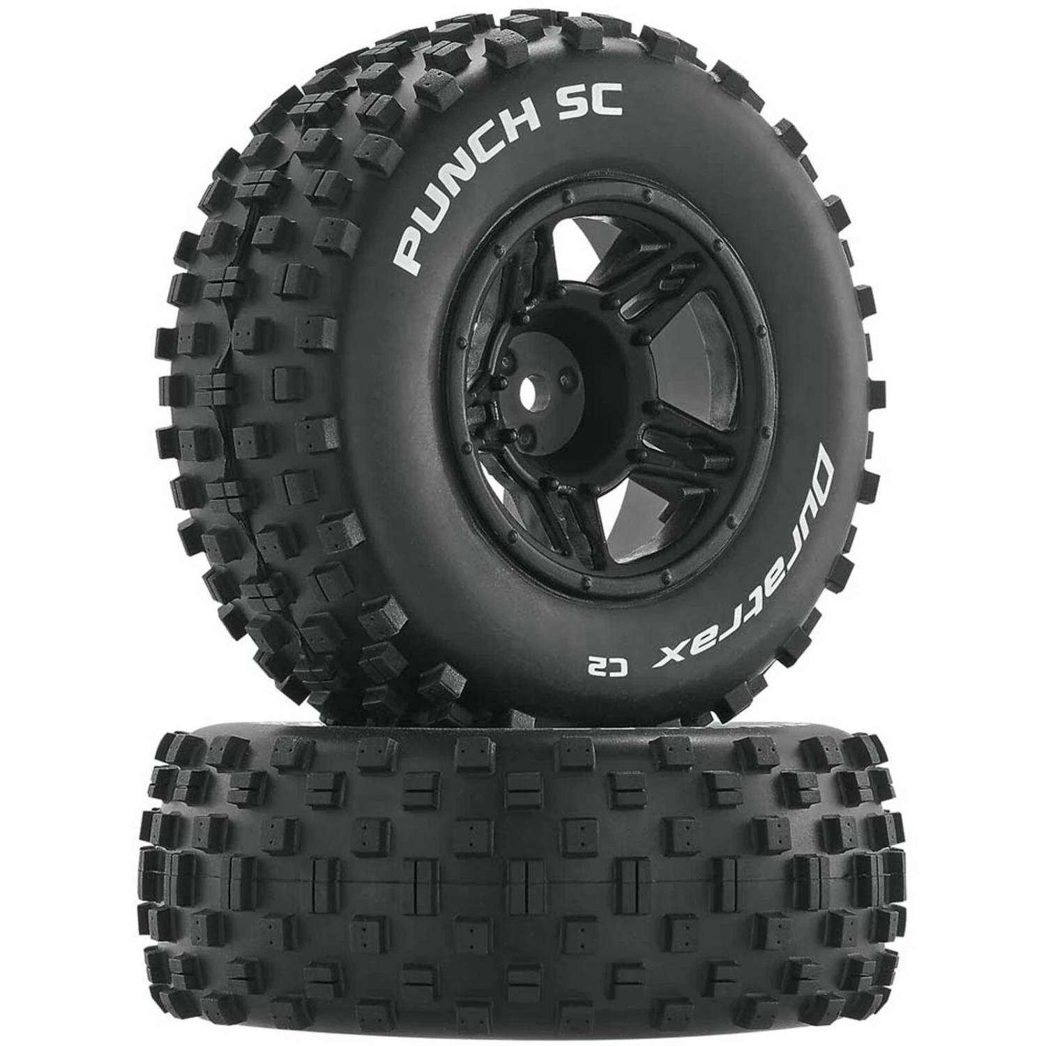 Duratrax Punch SC C2 Mounted Front Tires: Slash (2) 1 Duratrax Punch SC C2 Mounted Front Tires: Slash (2)