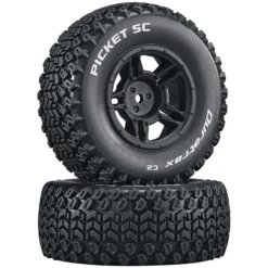 Duratrax Picket SC C2 Mounted Tires: Slash 4x4 Blitz Front Rear (2)