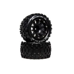 Duratrax Six Pack MT Belted 2.8" 2WD Mounted Rear Tires, .5 Offset, Black (2)