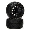 Duratrax Bandito ST Belted 2.8" Mounted Front/Rear Tires, 14mm Black (2)