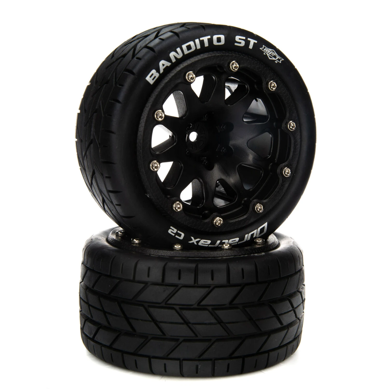 Duratrax Bandito ST Belted 2.8" Mounted Front/Rear Tires, 14mm Black (2) 1 Duratrax Bandito ST Belted 2.8" Mounted Front/Rear Tires, 14mm Black (2)