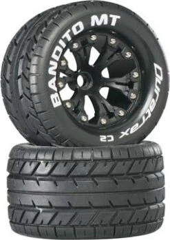 Duratrax Bandito MT 2.8" 2WD Mounted Front C2 Tires, Black (2)