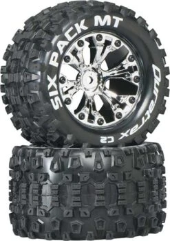 Duratrax Six-Pack MT 2.8" 2WD Mounted Rear C2 Tires, Chrome (2)