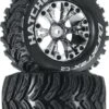 DTXC3527 DURATRAX Hatchet MT 2.8" 2WD Mounted Rear Tires, Chrome (2)