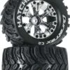 DTXC3529 DURATRAX Hatchet MT 2.8" Mounted Offset Tires, Chrome (2)