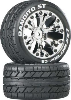DTXC3543 DURATRAX Bandito ST 2.8" 2WD Mounted Rear C2 Tires, Chrome (2)