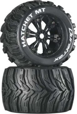 DTXC3586 Duratrax Hatchet MT 3.8" Mounted Black (2)