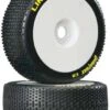 DTXC3620 - Lineup 1/8 Buggy Tire C2 Mounted White (2) By DURATRAX @ Great Hobbies