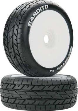 DTXC3638 - Bandito 1/8 Buggy Tire C2 Mounted White (2) By DURATRAX @ Great Hobbies 1 DTXC3638 - Bandito 1/8 Buggy Tire C2 Mounted White (2) By DURATRAX @ Great Hobbies