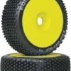 DTXC3647 - Equalizer Buggy Tire C2 Mounted Yellow (2) By DURATRAX @ Great Hobbies