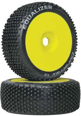 DTXC3647 - Equalizer Buggy Tire C2 Mounted Yellow (2) By DURATRAX @ Great Hobbies 1 DTXC3647 - Equalizer Buggy Tire C2 Mounted Yellow (2) By DURATRAX @ Great Hobbies