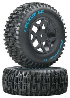 DTXC3675 - Lockup SC Tire C2 Mounted Losi Ten SCTE 4x4 (2) By DURATRAX @ Great Hobbies