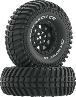 Duratrax Approach CR C3 Mounted 1.9"Crawler Tires, Black (2)
