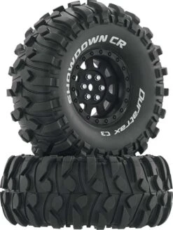 DTXC4034 - Showdown CR C3 Mounted 1.9" Crawler Black (2) By DURATRAX @ Great Hobbies