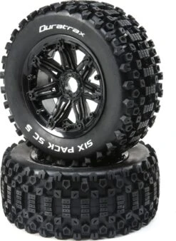 Duratrax Six Pack 1/5 SC Sport Mounted Black Tires 24mm (2)