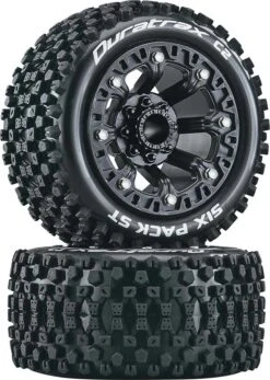 DTXC5103 - Sixpack ST 2.2" Black (2) By DURATRAX @ Great Hobbies