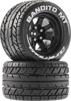 Duratrax Bandito MT 2.8 Mounted Tires,Black 14mm Hex (2)