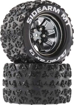 Duratrax Sidearm MT 2.8 Mounted Tires, Chrome 14mm Hex(2)