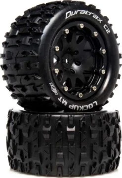 DTXC5517 DURATRAX Lockup MT Belted 2.8" 2WD Mounted Rear Tires, 0 Offset, Black (2)